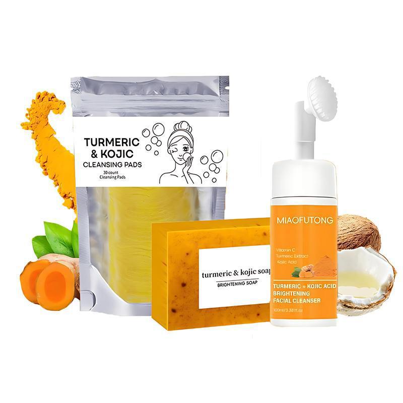 AuraSkin Turmeric Soap Skincare Set Brightening & Nourishing Care
