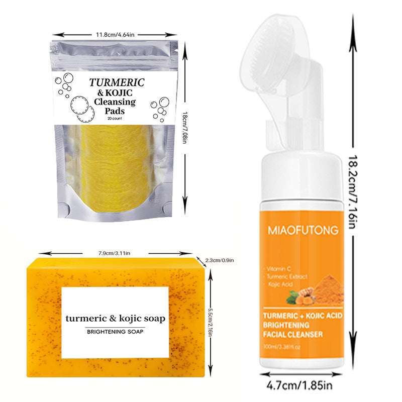 AuraSkin Turmeric Soap Skincare Set Brightening & Nourishing Care